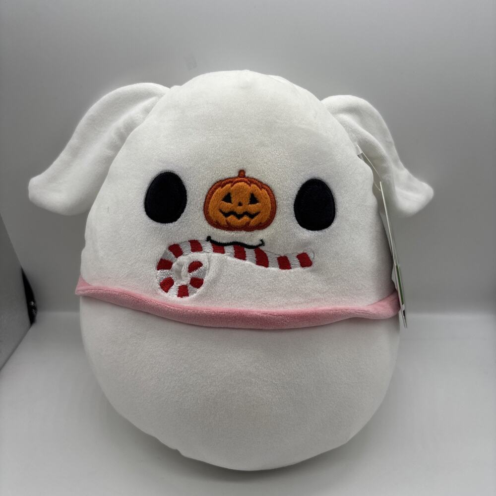 Squishmallow Zero Ghost Dog Candy Cane Pumpkin Plush 8” Brand New